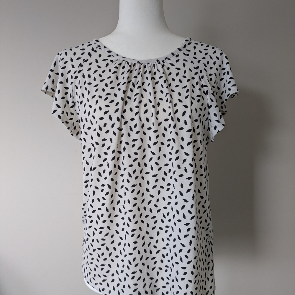 Black and White Patterned Blouse